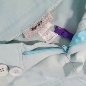 Top Ten Baby Blue Pleated Mini Skirt Medium